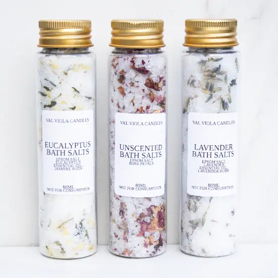 Beautifully Gifted Rest and Reset spa gift box for her with Dilo candle and lavender bath salts