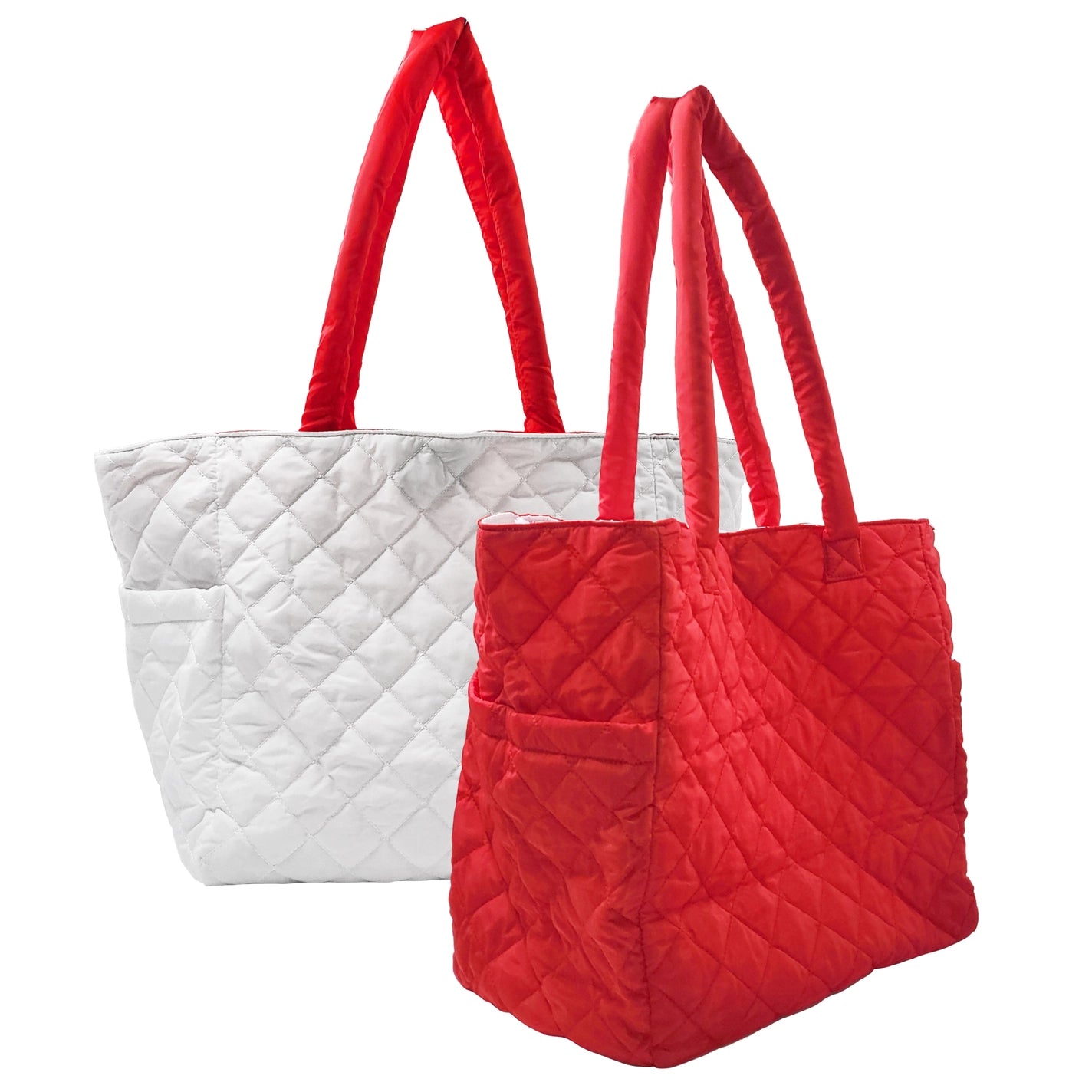 NC State graduation gift box optional red and white reversible tote bag add-on with scarf